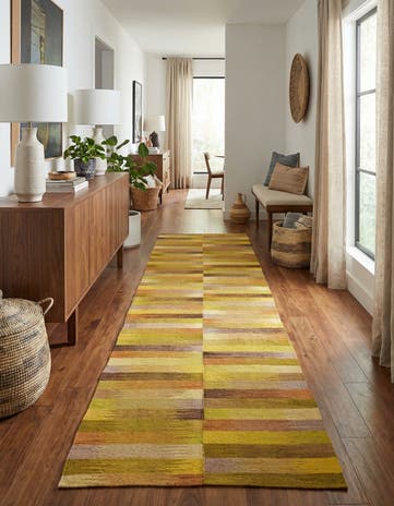 2' 6 x 9' 8 Hand Woven Kilim Modern Wool Runner Rug