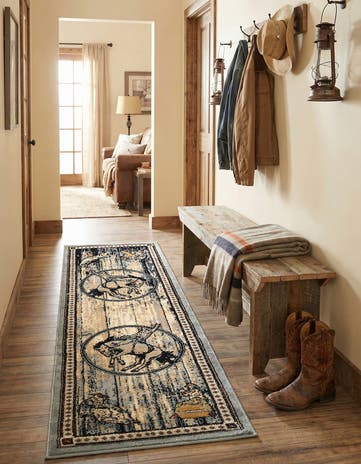 Blue Pioneer Runner Rug