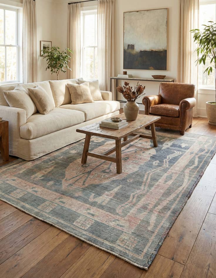 Detail image of 9' x 12'  Hand Knotted Moroccan Wool Rug