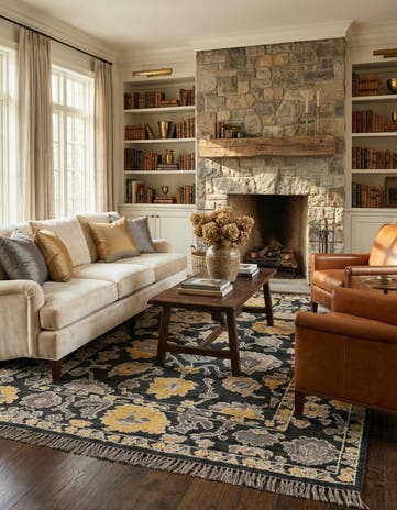 8' x 10' 1 Hand Knotted Oushak Wool Rug