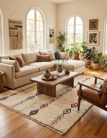 6' 8 x 9' 8 Hand Knotted Darya Wool Rug