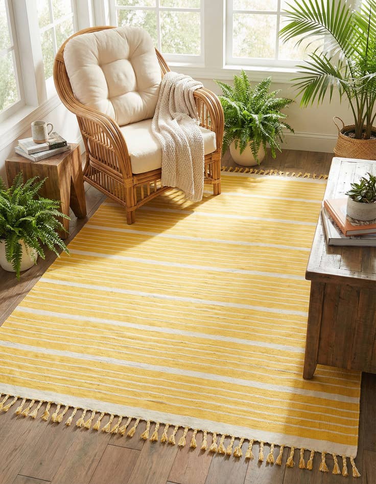 Detail image of 10' x 14' 1  Hand Woven Chindi Cotton Rug