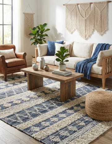 7' 1 x 10' Hand Woven Cotton Chindi Rug