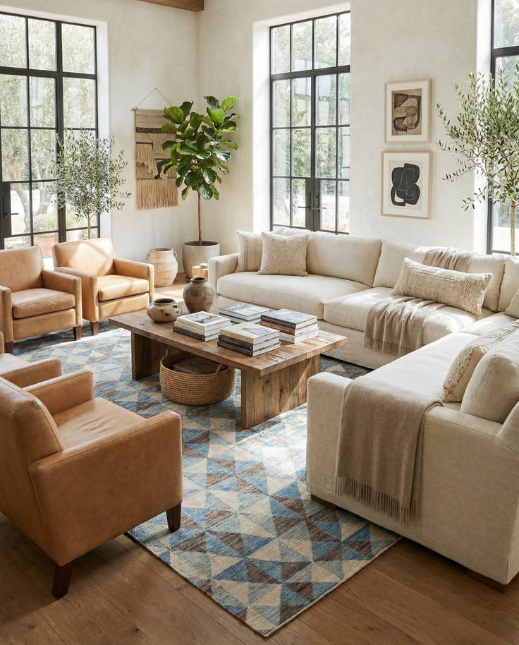 Detail image of 8' 9 x 11' 10 Hand Knotted Moroccan Wool Rug