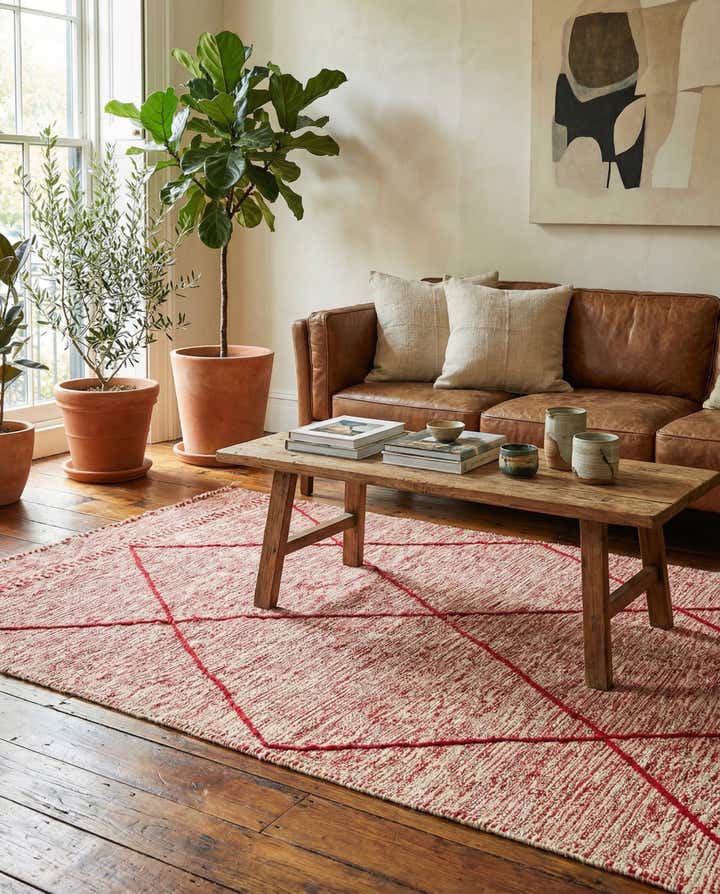 5' x 8' 6 Hand Knotted Moroccan Wool Rug