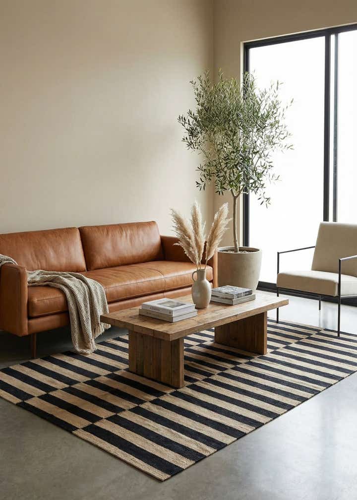 4' 3 x 6' Hand Woven Kilim Modern Wool Rug