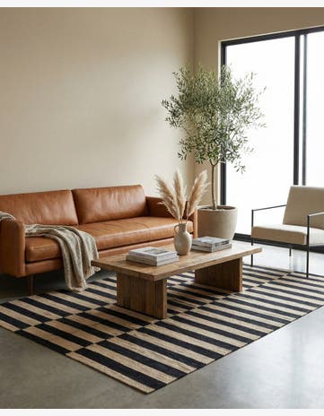 4' 3 x 6' Hand Woven Kilim Modern Wool Rug