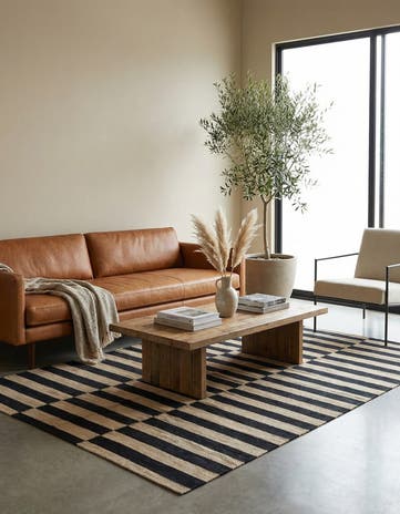 4' 3 x 6' Hand Woven Kilim Modern Wool Rug