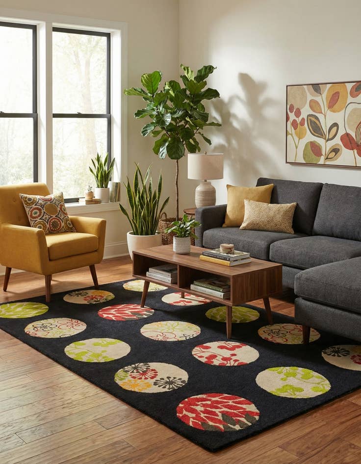 Detail image of 5' x 8' Luna Wool Rug