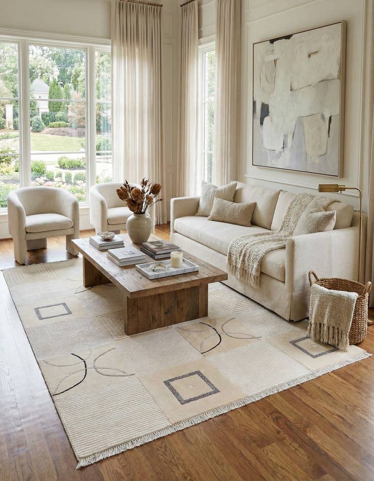 Detail image of  6' 7 x 9' 11  Hand Knotted Darya Rug