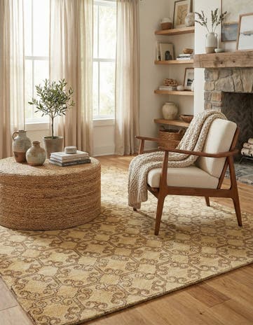 5' x 6' 6 Hand Knotted Ikat Oriental Rug