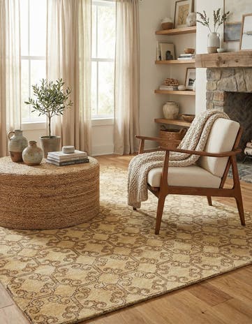 5' x 6' 6 Hand Knotted Ikat Oriental Rug