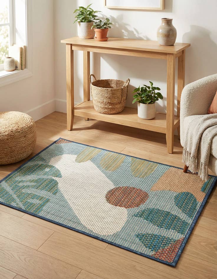 Detail image of 2' x 3' 1  Washable Baja Indoor / Outdoor Rug