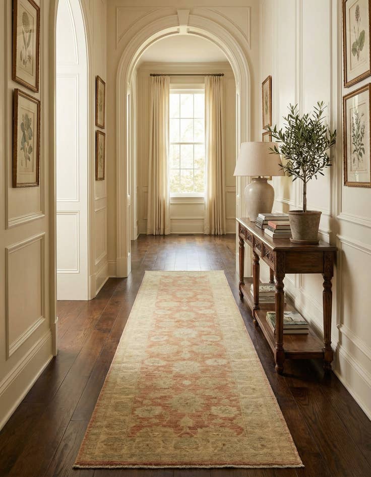 Detail image of 2' 7 x 9' 8  Hand Knotted Peshawar Ziegler Runner Rug