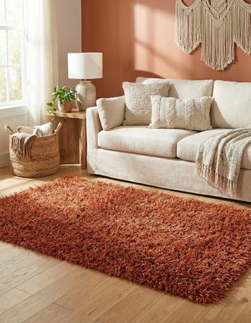 2' 5 x 4' 9 Hand Knotted Solid Shag Oriental Rug