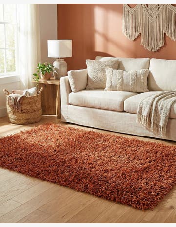 2' 5 x 4' 9 Hand Knotted Solid Shag Oriental Rug