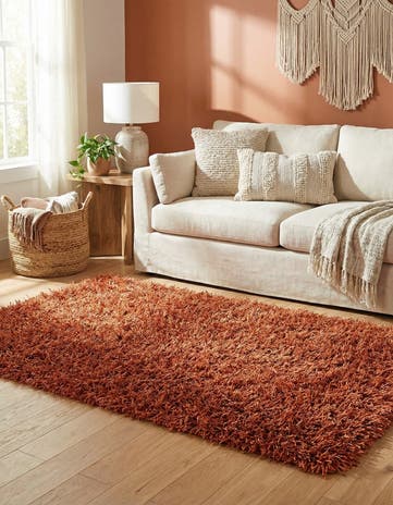 2' 5 x 4' 9 Hand Knotted Solid Shag Oriental Rug