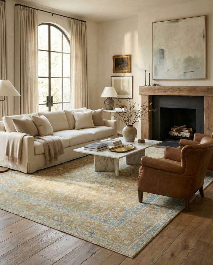 9' 3 x 12' 3 Hand Knotted Ultra Vintage Persian Wool Rug