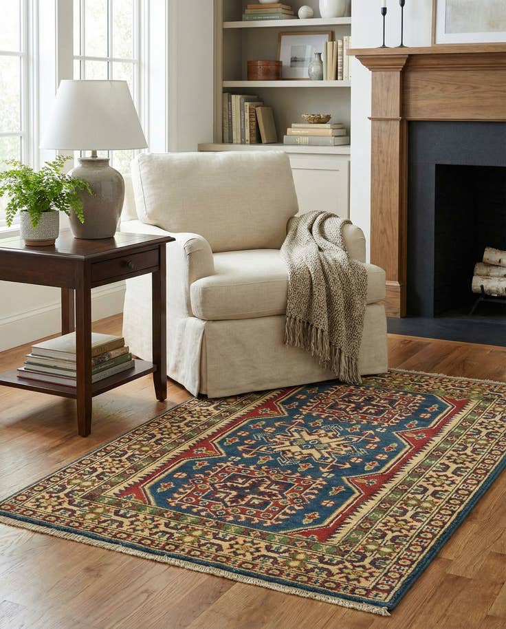 Detail image of 2' 9 x 3' 11 Hand Knotted Kazak Rug