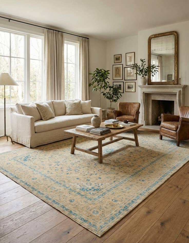 Detail image of 9' 9 x 13' 2  Hand Knotted Ultra Vintage Persian Wool Rug