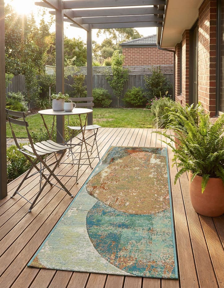 2' x 5' 1 Easy-Clean Modern Indoor / Outdoor...