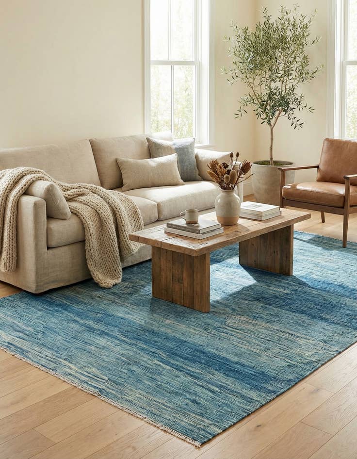 Detail image of 5' 7 x 8' 2  Hand Woven Kilim Modern Wool Rug