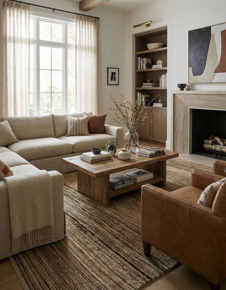 Detail image of 7' 10 x 9' 7  Hand Knotted Modern Ziegler Wool Rug