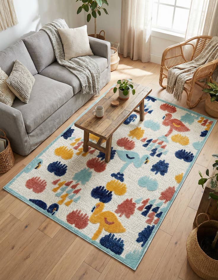 Detail image of 4' x 6'  Washable Belize Indoor / Outdoor Rug