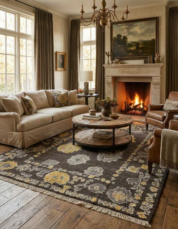 7' 10 x 10' 9 Hand Knotted Oushak Wool Rug
