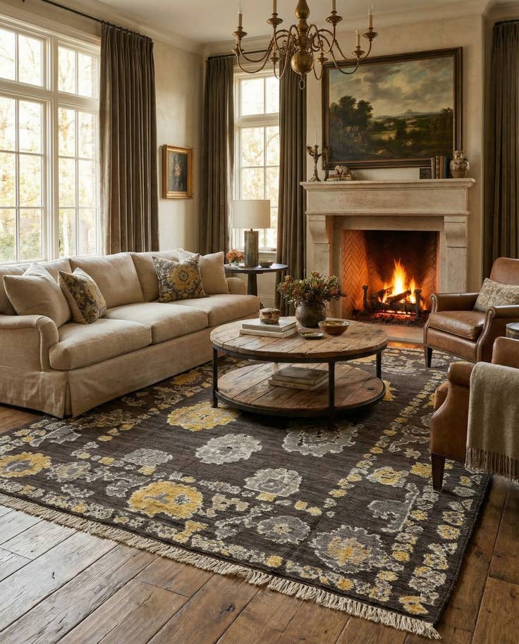Detail image of 7' 10 x 10' 9 Hand Knotted Oushak Wool Rug