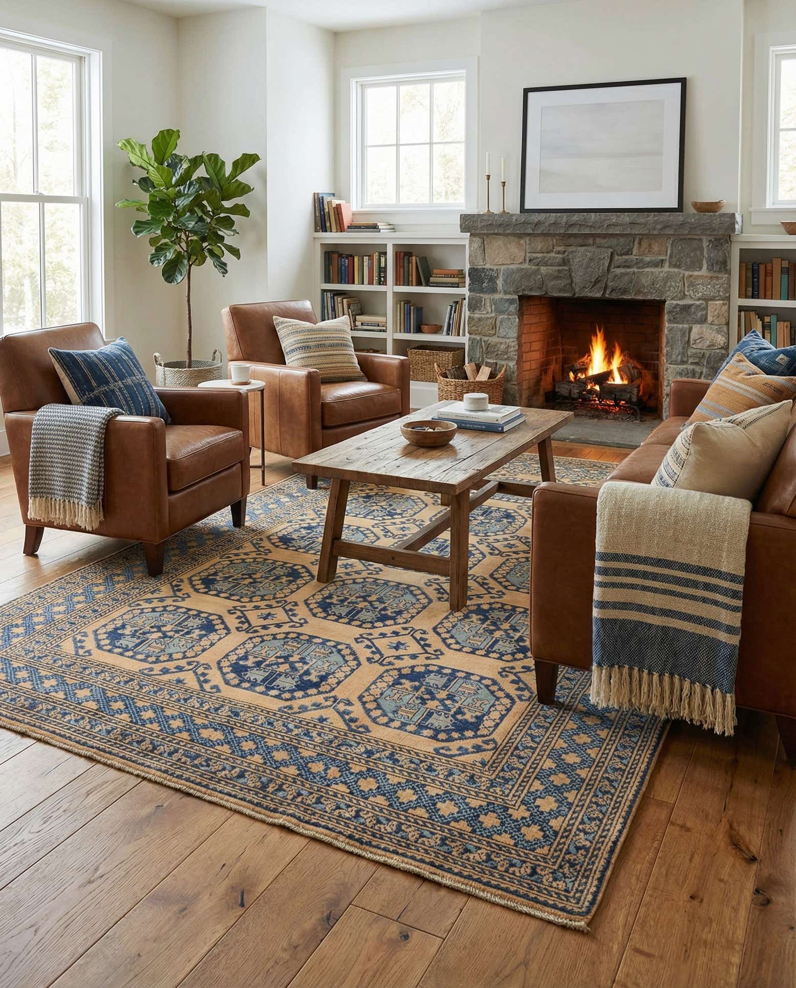 6' 6 x 10' Hand Knotted Kazak Rug