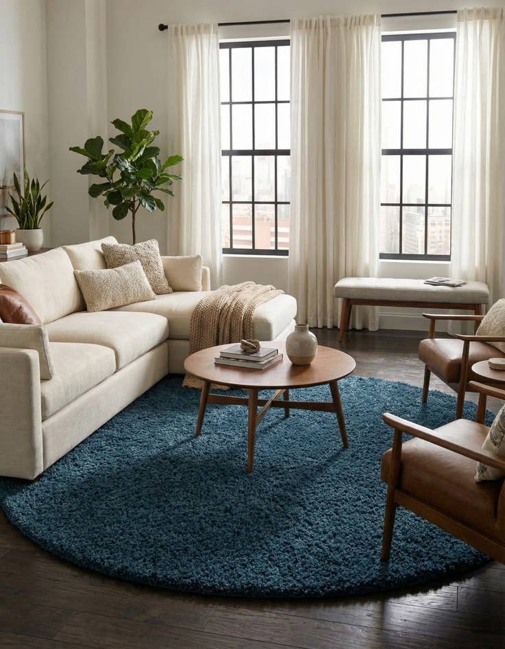 Detail image of 12' 4 x 12' 4 Everyday Shag Round Rug