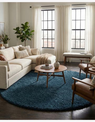 12' 4 x 12' 4 Everyday Shag Round Rug