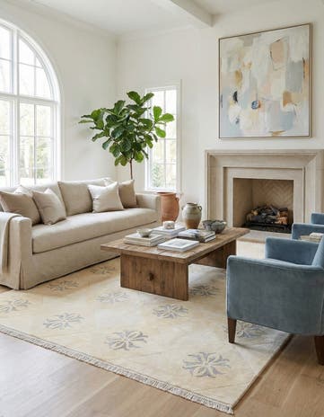 6' 7 x 9' 10 Hand Knotted Darya Wool Rug