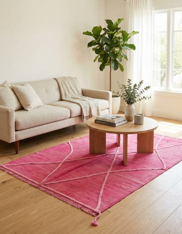 3' 11 x 5' 9 Hand Woven Kilim Modern Wool Rug