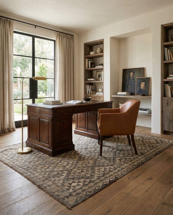 Detail image of 5' 9 x 7' 9 Hand Woven Kilim Maymana Wool Rug