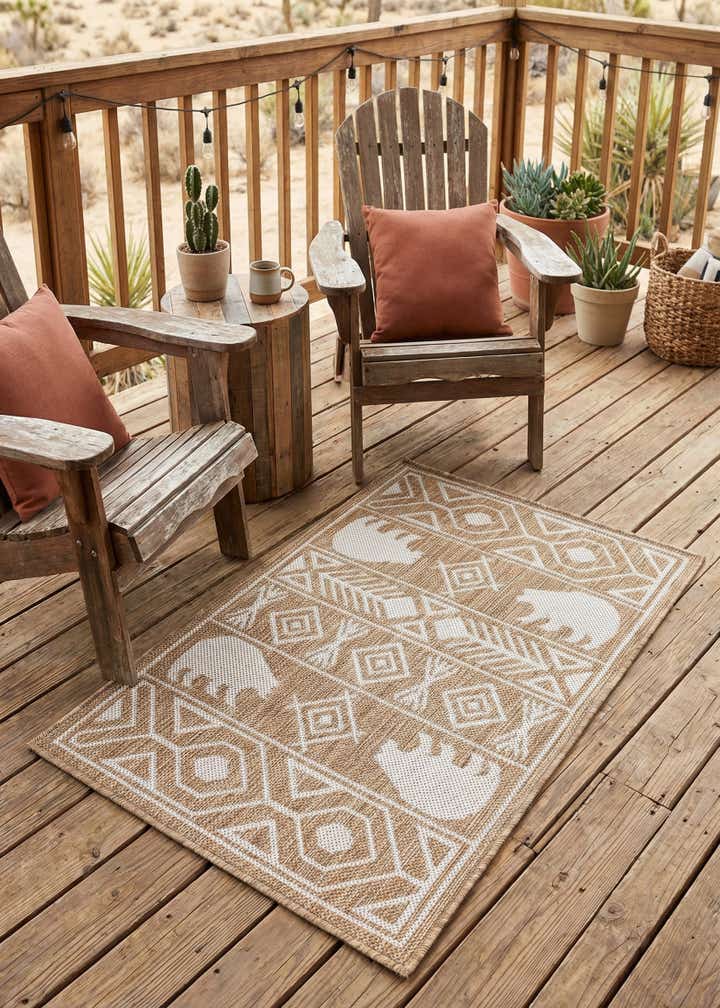 2' x 3' Easy-Clean Southwestern Indoor / Outdoor Rug
