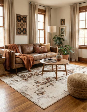 6' x 8' 8 Hand Knotted Ultra Vintage Persian Wool Rug