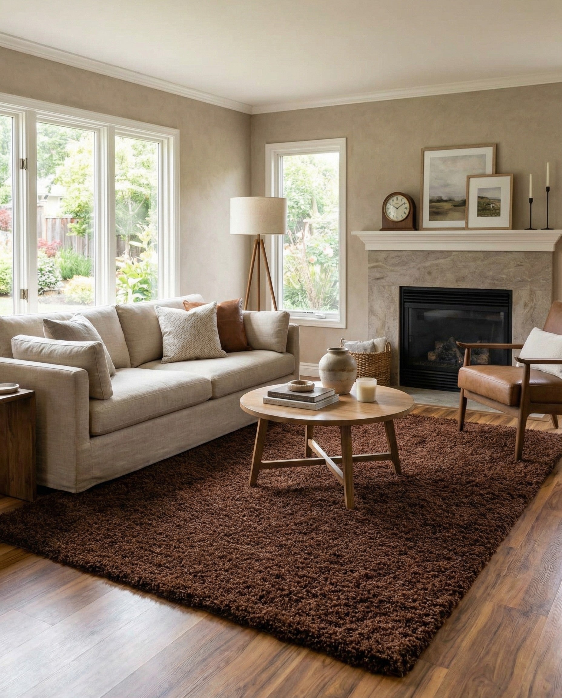  7' 10 x 11' Solid Shag Rug