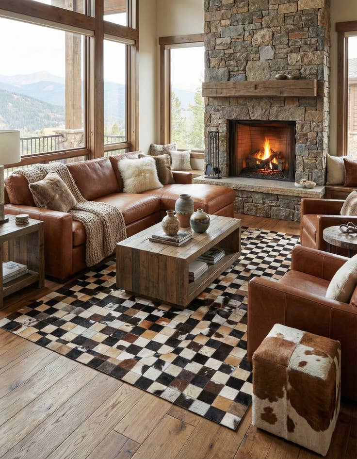 Detail image of  5' x 8' Cowhide Rug