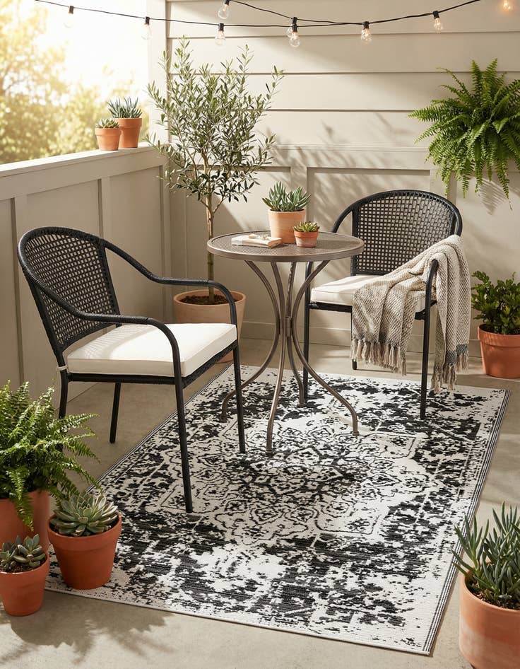 Detail image of 4' x 6'  Washable Vista Breeze Indoor / Outdoor Rug