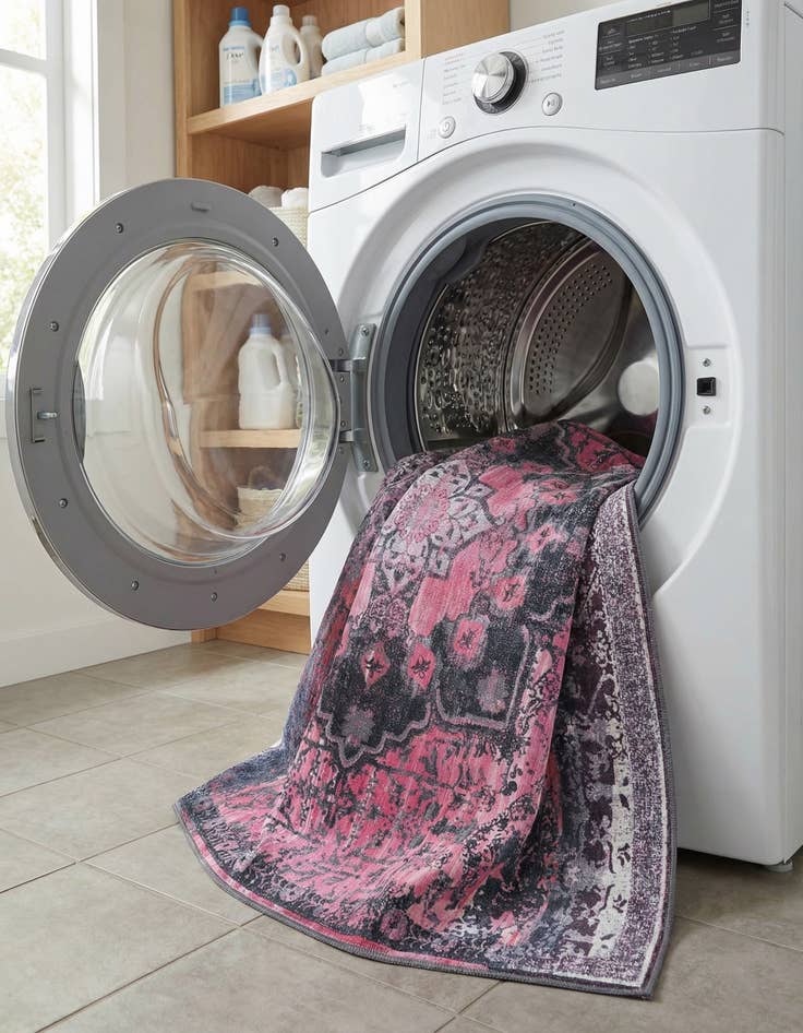 Detail image of 7' 3 x 7' 3  Washable Renaissance Square Rug