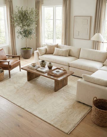 9' x 12' Hand Knotted Moroccan Wool Rug