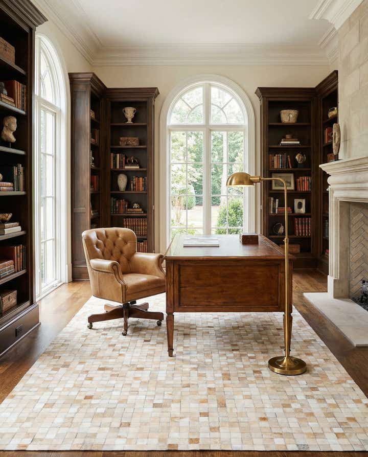 5' 2 x 8' Cowhide Stocks Rug