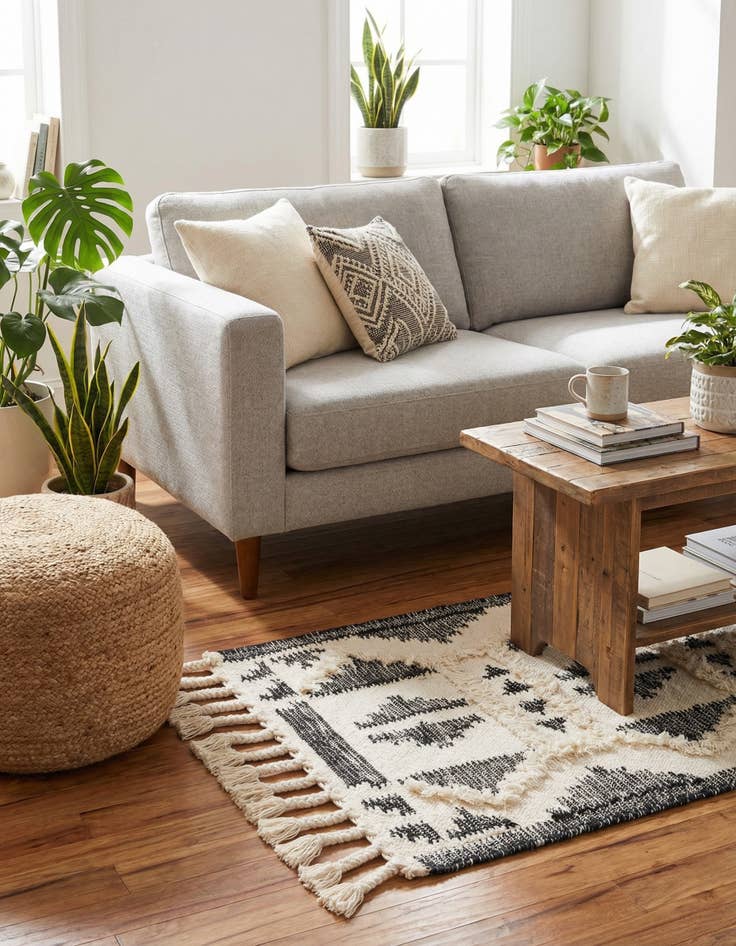 Detail image of  2' 2 x 5' 1  Hand Woven Arizona Wool Runner Rug