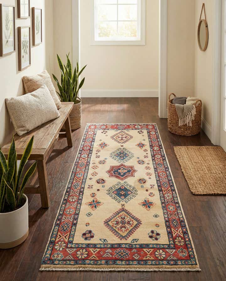 70cm x 180cm Hand Knotted Kazak Runner Rug