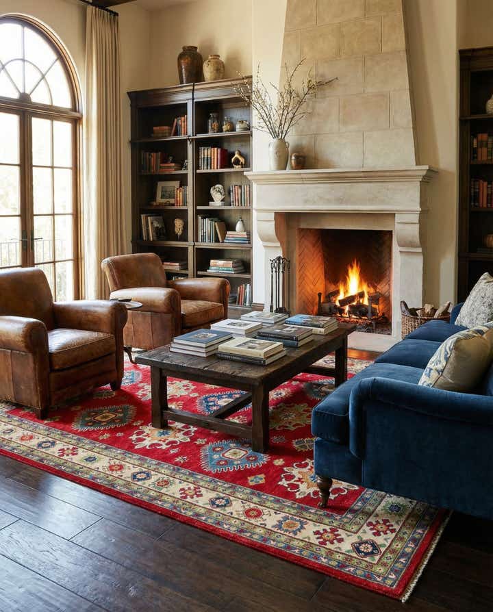 6' 9 x 9' 5 Hand Knotted Kazak Rug