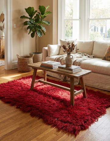 2' 6 x 4' 6 Hand Knotted Moroccan Wool Rug