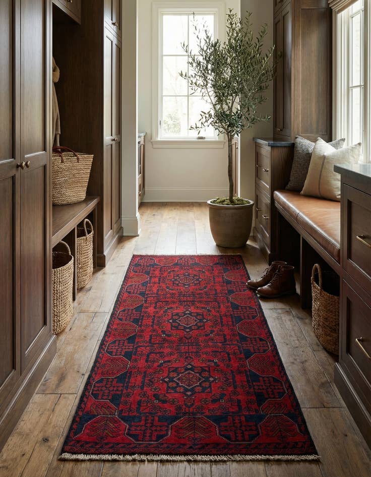 Detail image of  2' 6 x 6' 2  Hand Knotted Khal Mohammadi Wool Runner Rug