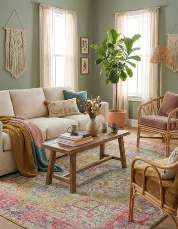 9' x 12' Hand Woven Chenille Jute Rug